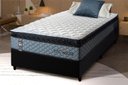 Ver imagem 1 de Conjunto Cama Box Espuma Chicago Cinza Solteiro 96x203x57