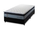 Ver imagem 2 de Conjunto Cama Box Espuma Chicago Cinza Solteiro 96x203x57