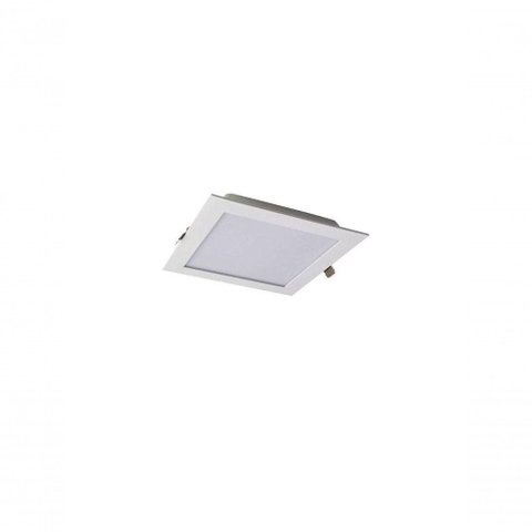 Plafon LED Quadrado Embutir 16W 6000k 1280LM Branco Romalux 20cm