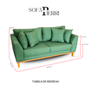 Ver imagem 5 de Sofá Pierri | Base de Madeira & Tecido Acquablock Impermeável | Medida 180cm | Oliva