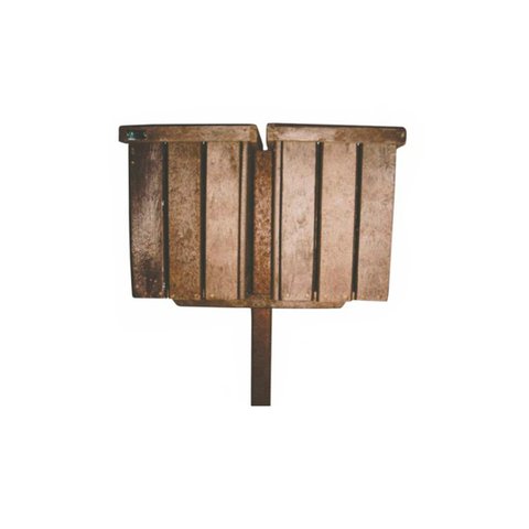 Lixeira Madeira Plástica Maciça Dupla 90 Litros Quadrada 100% Reciclada 1,5m / Lc-22c