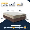 Ver imagem 5 de Cama Box com Colchão de Espuma D70 Double Face Ortopédico Double Sense Casal 138cm