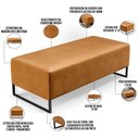 Ver imagem 5 de Puff Sala de Estar Base Ferro 120x50 Cm Couríssimo Whisky