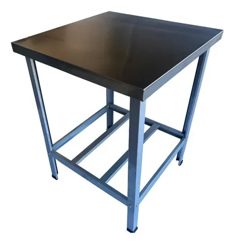 Ver imagem 1 de Mesa De Serviço Confeitaria Açougue Padaria 70x60 Tampo Inox