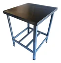Ver imagem 1 de Mesa De Serviço Confeitaria Açougue Padaria 70x60 Tampo Inox