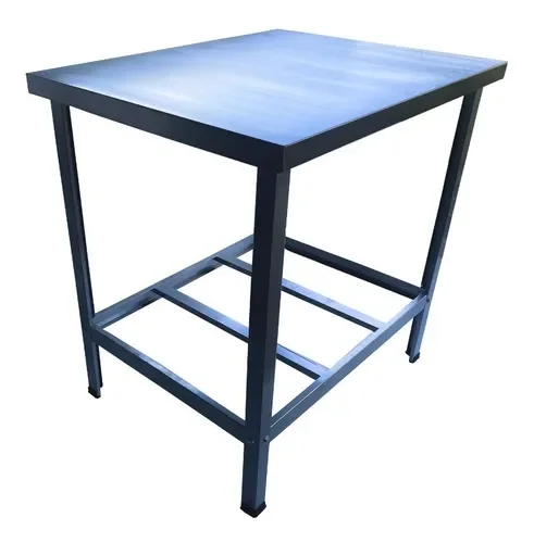 Ver imagem 4 de Mesa De Serviço Confeitaria Açougue Padaria 70x60 Tampo Inox