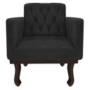 Ver mais imagens de Kit Diva Recamier Juliana 160cm Lado Direito e 01 Poltrona Classic Linho Cinza Escuro - Amarena