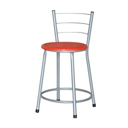 Banqueta Baixa Ratan Cinza Retro   - 1