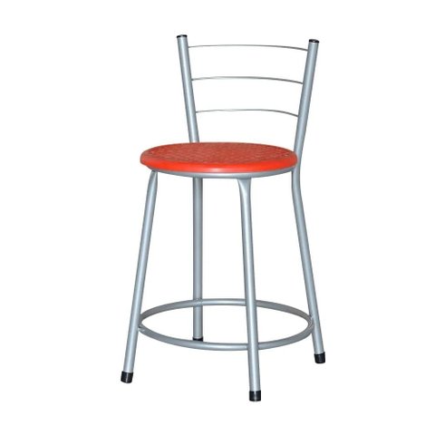 Banqueta Baixa Ratan Cinza Retro  