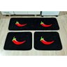 Kit Tapetes de Cozinha Premium Pimenta Preto Guga Tapetes - 1