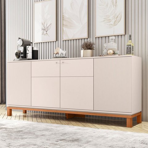 Balcão Buffet Sala de Jantar 179cm Lucca Off/Freijó C01 - Mpozenato
