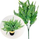 Ver imagem 1 de 8 Ramos Samambaia Flor Planta Artificial com 35 Folhas 40cm