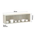 Ver imagem 2 de Armário Para Cozinha Basculante 90cm 1 Porta Lis Legno Crema
