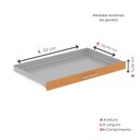 Ver imagem 7 de Mapoteca 10 Gavetas 120,4cm x 122,3cm Aço Branco/Laranja Picasso