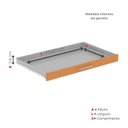 Ver imagem 6 de Mapoteca 10 Gavetas 120,4cm x 122,3cm Aço Branco/Laranja Picasso