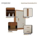 Ver imagem 5 de Guarda Roupa Solteiro Primordial Max 4 Portas 2 Gavetas Cinamomo Areia Fosco - Zanzini