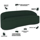 Ver imagem 4 de Sofá 4 Lugares Curvo Sala de Estar Living Lótus D02 Linho Verde Musgo 230 cm C-117 - Lyam Decor
