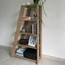 Ver imagem 1 de Livreiro Organizador Cannes 5 Prateleiras Quarto Escritório Olmo Multiuso Decoração Madeira