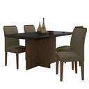 Ver imagem 1 de Mesa com 4 Cadeiras Duda 1,36 Imbuia/preto/capuccin - Móveis Arapongas Imbuia/preto/capuccino 02