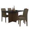 Mesa com 4 Cadeiras Duda 1,36 Imbuia/preto/capuccin - Móveis Arapongas Imbuia/preto/capuccino 02 - 1