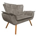 Ver imagem 5 de Kit Namoradeira 02 Poltronas Opala Suede Marrom Rato
