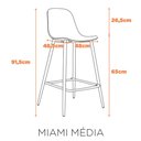 Ver imagem 5 de Banqueta Média Miami - Preta Fratini