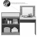 Ver imagem 2 de Penteadeira Escrivaninha Theo com Espelho Branco