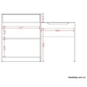 Ver imagem 4 de Penteadeira Escrivaninha Theo com Espelho Branco