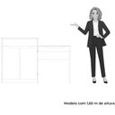 Ver imagem 3 de Penteadeira Escrivaninha Theo com Espelho Branco