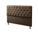 Ver imagem 3 de Kit Cabeceira com Baú Mirage Capitonê 195 cm Suede Marrom - Biselo's Decor