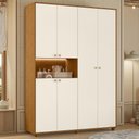 Ver imagem 6 de Guarda Roupa Casal 150cm 6 Portas Vittara Cinamomo/Off a02 - Mpozenato