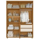 Ver mais imagens de Guarda Roupa Casal 150cm 6 Portas Vittara Cinamomo/Off a02 - Mpozenato