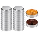Ver imagem 1 de Kit 20 Forminhas Fundo Falso para Mini Torta 9,5x2,5cm em Alumínio
