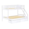 Beliche com Cama Casal Slim com 02 Gavetas Madeira Maciça Branco Housin - 2