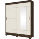 Ver imagem 3 de Guarda-Roupa Solteiro com Espelho 2 Portas de Correr 2 Gavetas Dallas Espresso Móveis