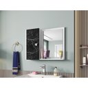 Ver imagem 2 de Espelheira e Armário Superior Gênova Branco/nero – Bechara Móveis