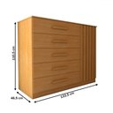 Ver imagem 4 de Cômoda Argo 1 Porta 5 Gavetas Cinamomo - Panorama Móveis