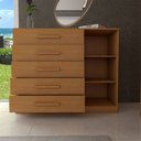 Ver imagem 2 de Cômoda Argo 1 Porta 5 Gavetas Cinamomo - Panorama Móveis