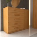 Ver imagem 1 de Cômoda Argo 1 Porta 5 Gavetas Cinamomo - Panorama Móveis