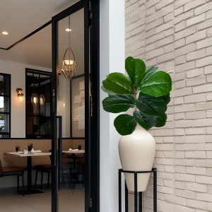 Kit 4 Plantas Artificiais Ficus para Arranjo e Ambientes Internos, Folhagem Durável para Decoração