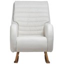 Ver imagem 3 de Poltrona de Amamentação com Balanço Base Milka Sky D02 Linho Branco C-419 - Lyam Decor