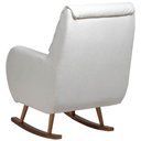 Ver imagem 7 de Poltrona de Amamentação com Balanço Base Milka Sky D02 Linho Branco C-419 - Lyam Decor