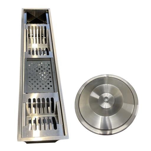 Calha Gourmet Canal Organizador Escorredor Inox - 1