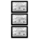 Ver imagem 1 de Kit 3 Certificados Diplomas A4 com Tela de Acetato e MDF - Moldura Preta