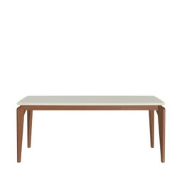 Mesa de Jantar c/ Tampo de Vidro Yasmin Slim (183cm) - Cor: Off-white - 2