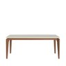 Mesa de Jantar c/ Tampo de Vidro Yasmin Slim (183cm) - Cor: Off-white - 2