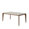 Mesa de Jantar c/ Tampo de Vidro Yasmin Slim (183cm) - Cor: Off-white - 1