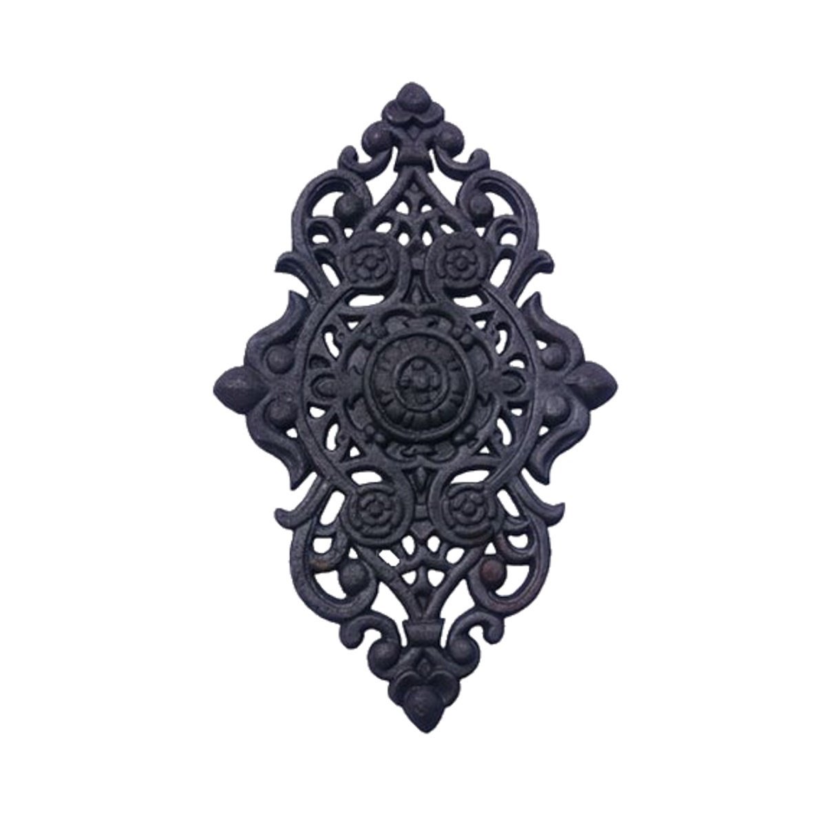 Florão Médio Ornamento em Ferro Fundido Decoração 41x25cm - 1