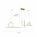 Ver imagem 4 de Pendente 100cm 45w 3000k Dourado