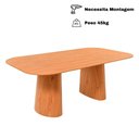 Ver imagem 2 de Mesa Jantar Jurerê com Base e Tampo Lâminado em Madeira de Cinamomo 220x110 Amêndoa